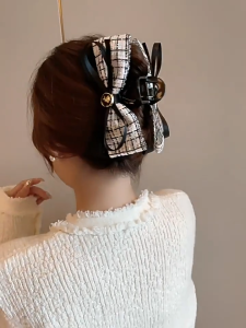 Jedai Rambut Pita Satin Jumbo & Sanggul Wanita Korea Elegant Hair Pin Aksesories