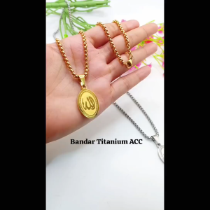 KALUNG LIONTIN LAFADZ ALLAH DESAIN MOTIF ANTI LUNTUR DAN ANTI KARAT (COD)