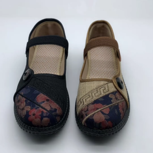 QINGSHUI Sepatu pantofel bordir tangan wanita. Sepatu flat slip on wanita. Sepatu jalan santai wanita gaya Korea. Sepatu kantor harian wanita