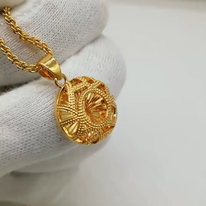 24K Saudi Gold Choker Necklace for Women