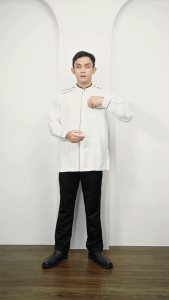 Baju Koko Putih Elrumi Kombinasi Bordir Pria Katun Embossed Lengan Panjang Manset MOERBA M L XL 2XL 3XL 4XL Bahan Tebal Tidak Transparan