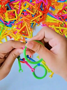 Mainan Edukasi Anak DIY Smart Stick Puzzle Geometri Montessori Susun Stik Building Block