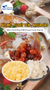 Set mix sẵn 50g chè dưỡng nhan bồ mễ tuyết yến nhựa đào - Thảo Dược Hạnh Nguyên