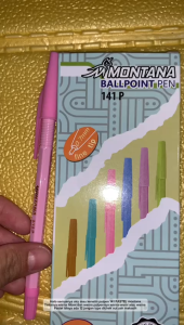 Pulpen Pastel Montana 0.7 mm 1 pack isi 12 pcs / Ballpoint 141 P Tinta hitam / Pena