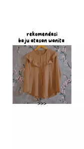 Blouse Crinkle Airflow Jumbo Ld 120 Terbaru 2023 Oversize Lengan Balon Korean Style