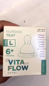 VITAFLOW Sillicone Nipple Size L Dot Anti Colic