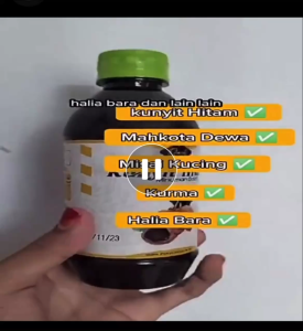 JUS KUNYIT  HITAM QASH ORIGINAL HQ 300ML