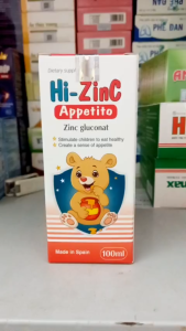 Siro bổ sung kẽm Hi ZinC Appetito - Giúp trẻ ăn ngon  trẻ hết biếng ăn  tăng cường sức đề kháng - 100ml -Nhập khâu TÂY BAN NHA