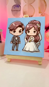 Kit Lukis Angka Lucu: Seri Wanita Manis 20x20cm