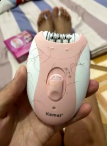 Kemei KM-189B Electric Hair Removal Machine Women Underarm Trimmer USB Rechargeable with Cleaning Brush and USB Cable