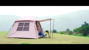 Mountainhiker Automatic Tent Size 3-4 Persons 2 Doors 2 Windows Sleeping Tent Outdoor Tent Hiking and Camping Tent. Dimensions 2.1 x 2.1 meters. Fiber Pole Automatic Tent Hut