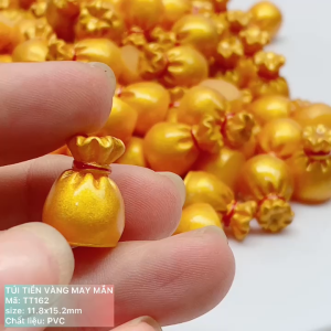 TT161 - Túi tiền vàng may mắn DIY  trang trí tiểu cảnh chram theo ý - nhớ xem phần mô tả