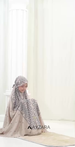 AYZARA - Mukena Anak Silk Motif Mewah Aleeya Series