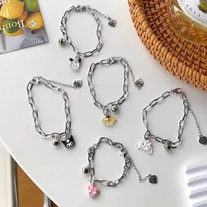 Gelang Lonceng Sanrio Fashion Korean Karakter Lucu Couple Sahabat Kitty Melody Termurah