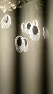 New Wedding Props Shell Heart Moon Hanging String Wedding Ceiling Welcome Area Decorative Light