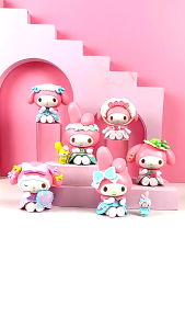 CCA80 Topper My Melody Gaun pesta Dekorasi Kue Ulang Tahun Anak Perempuan