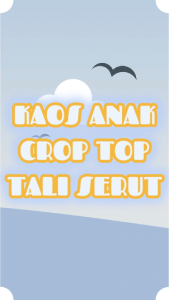 Baju atasan anak viral crop top tali serut 1-12 tahun - Nurika Kids