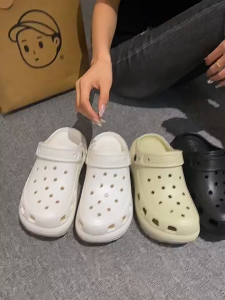 FENTINA Sandal Kodok Wanita Kekinian Sandal Baim Wanita Tinggi 8cm Dewasa Wedges Sandal Jelly Wanita