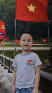 Áo thun cộc tay in logo cờ đỏ sao vàng Việt Nam cho trẻ em chất liệu Cotton mềm mịn thấm hút mồ hôi từ 15-30kg Hoangkid