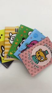 สมุดพก สมุดบันทึกเล่มเล็ก ปกอ่อน ลายการ๋ตูน (ขนาด 7x10 ซม.) มีเส้น 38 แผ่น คละลาย (5 เล่ม/ชุด) | เคแคมปัส เครื่องเขียน