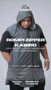 ROSAL ZIPPER KABIRO Rompi Sholat Shalat Jumbo Big Size Pria 4XL 5XL 6XL Maxi
