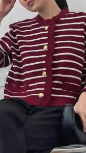 AFWAJA-Lalisa knit cardy kancing salur