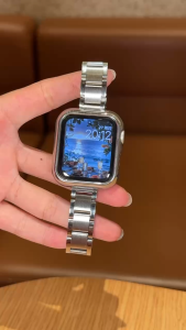 Slim Metal Strap For iWatch band UItra 49mm 9 8 7 45mm 41mm Women elegant bracelet on iwatch series 654SE 44mm 42mm 40/38mm