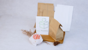 Kantong Kertas kentang Goreng Kantong Kertas Roti Burger Bungkus Kertas Coklat Makanan Fried Chicken Paper Bag Souvenir Kantong kertas Putih Donut Kertas Snack Kue Donat Kemasan Serbaguna Paper Bag SOS Eceran isi 100 pcs
