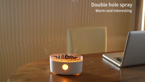 ✨Air Humidifier ✨เครื่องเพิ่มความชื้น เครื่องพ่นไอน้ำอโรม่า แบบควัน 2 แบบ ความจุ 300 ml. มีไฟ 3 สี LED