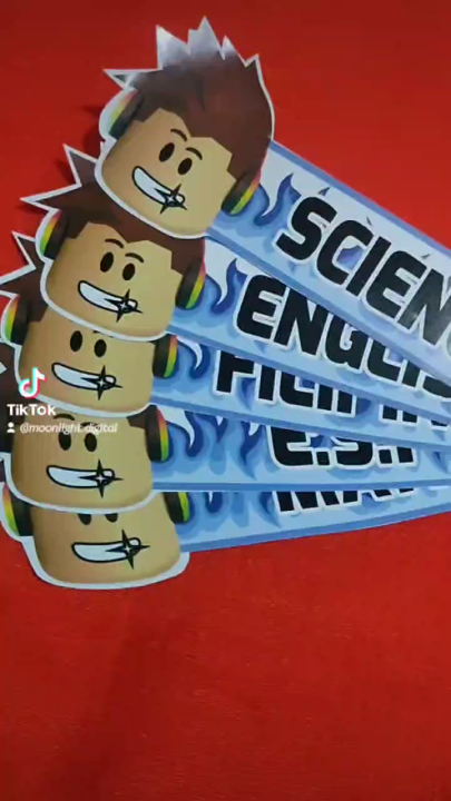 Roblox School Notebook Stickers, Subject Label | Lazada PH