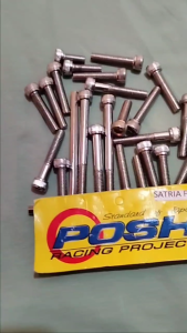 PROMO Baut Blok Mesin Baut CVT Satria FU Full Set Isi 24pcs Free Kunci L ANTI KARAT