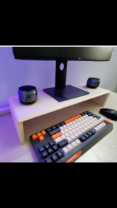 Kệ Màn Hình Máy Tính Đẹp Kệ Gỗ Sơn Phủ Bóng Uốn Cong Độc Đáo Kê Màn Hình Sang Trọng DG-610