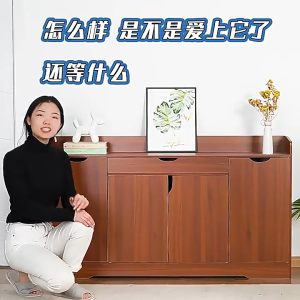 ตู้รองเท้า ตู้เก็บรองเท้า ตู้รองเท้าไม้ มีบานเปิดปิด จัดเก็บของเป็นหมวดหมู่ จัดเก็บรองเท้าสูงสุด30คู่