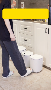 Ecoco Trash Can with Sealed Lid for Living Room Kitchen and Bathroom 7L 11L large Capacity Wastebasket Garbage Container
