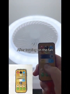 E27 5-Blade 30W Ceiling Fan Light With Remotes 3 Wind Speed Ceiling Fan With Light for Bedroom Living Room Kitchen