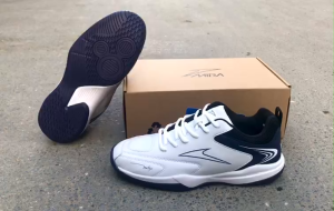 Giày Cầu Lông Chính Hãng Mira MATRIX TRẮNG Đế 2 Lớp Eva Trợ Lực Êm Ái Và Cao Su Non Cấp Non Mark Full Box Bảo Hành Chính Hãng