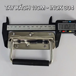 Tay xách 11cm – INOX 304 tay nắm quai xách hộp dụng cụ pin lithium tay nắm hộp tự gập. Loại cao cấp