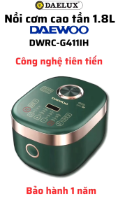 Daewoo Nồi cơm điện cảm ứng cao tần DWRC-G411IH (1.8L) công suất 1200w - Hàng chính hãng