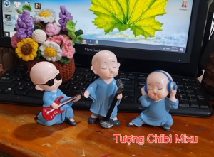 Bộ 03 Mô Hình Thú Cưng Mini Đàn Guitar và Nghe Nhạc Dễ Thương - Quà Tặng Cao Cấp