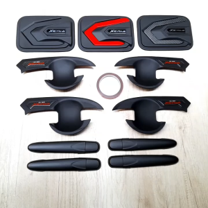Paket Variasi Outer Pintu Handle Tank Cover Mobil All New Xenia 2012 - 2021 Hitam Rline