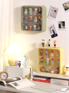 Akrilik Display Box Reangle Pop Mart Dan Figure Transparent Storage Display Box  Transparan Lemari Pajangan Kabinet Tahan Debu Rak