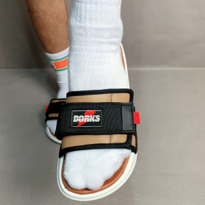 Dorks Thunderbold Brown - Sandal Slop Casual Premium Pria Wanita Sendal Selop Slipper Anti Licin Original Dorks