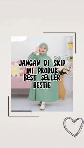 Gamis Sakura Kids Set Phasmina Bahan Crinkle Model Terbaru Untuk Anak Usia 5-10 Tahun