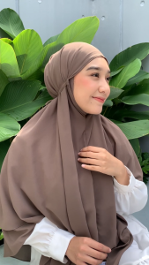𝐓𝐀𝐑𝐈 - Hijab Khimar Syar’i Kayla Ceruty Babydoll Premium Dua Layer Non Ped Jilbab