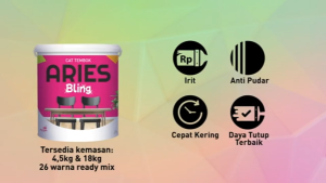 Aries ARIES KAMBING Kualitas Terbaik Putih Terang Satu Harian 5KG - Cat Tembok UV Resistant