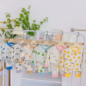 Bộ dài tay cho bé bộ dài tay thun tăm lạnh cho bé trai và bé gái từ 6kg đến 16kg - Cục Vàng Của Mẹ [001]