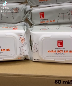 Khăn Ướt Em Bé Choice L Lotte Hương Yến Mạch 80 Miếng (Bibistore TB)
