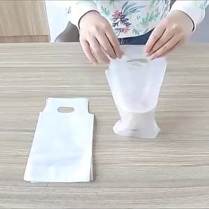 *NL 100pcs Milk Tea Bag Single / Double Take out Plastic Bag for Milk Tea Quality milktea plastic bag