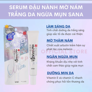 Serum đậu nành mờ nám trắng da ngừa mụn Sana Nameraka Honpo White Spot Cream 19g Nhật