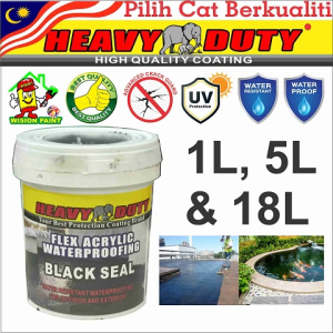 WP 200 FLEX200 FOR EXTERIOR AND INTERIOR HEAVY DUTY/WATER PROOF/WP200/20kg waterproofing acrylic (20kg BLACK SEAL)